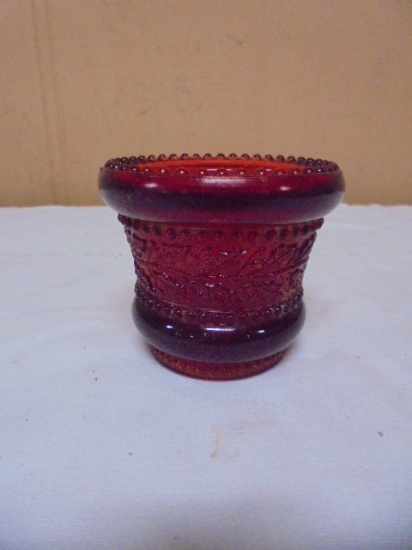 Vintage Summit Art Glass Ruby Red Glass Toothpick Holder