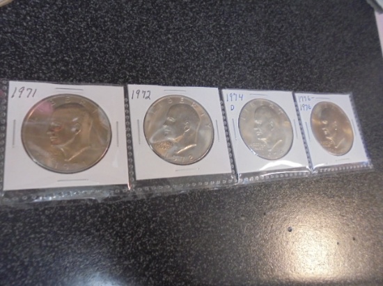 1971/1972/1974 D/1976 Eisenhower Dollars