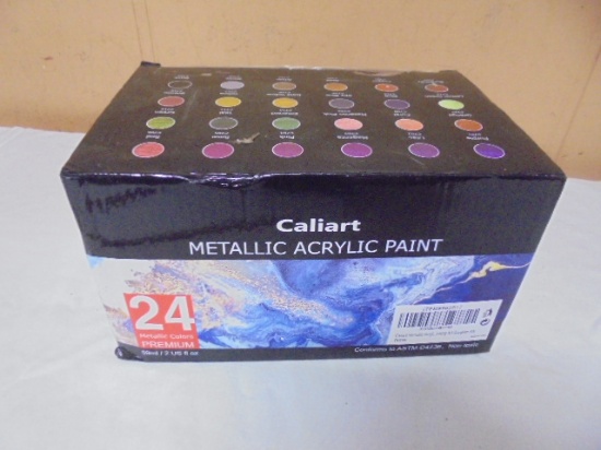 Caliart 24pc Metallic Acrylic Paint Set