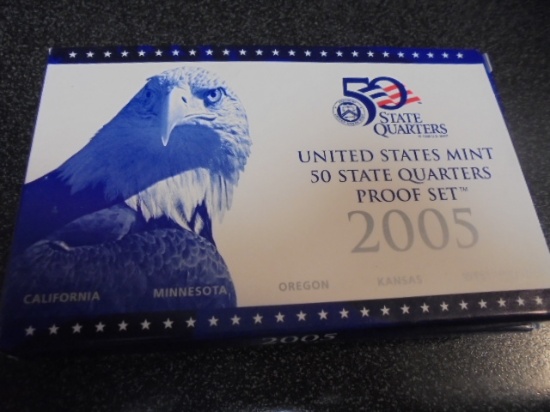 2005 US Mint 50 State Quarters Proof Set