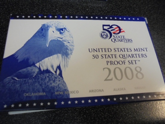 2008 US Mint 50 State Quarters Proof Set