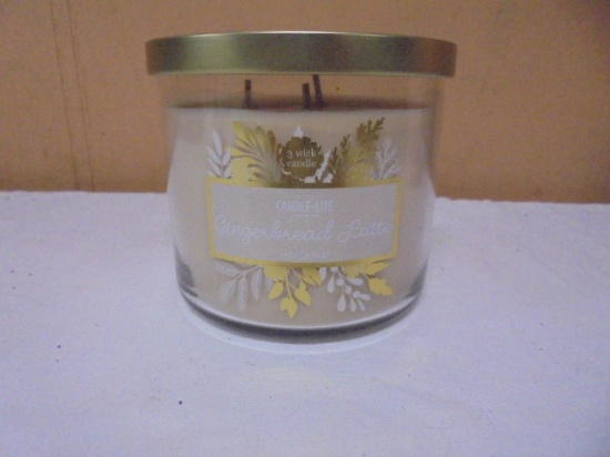 Candle -Lite Gingerbread Latte 3 Wick Jar Candle