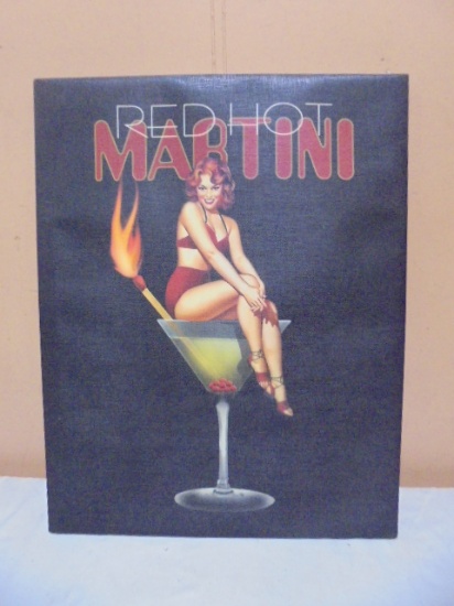 Red Hot Martini Canvas Wall Art