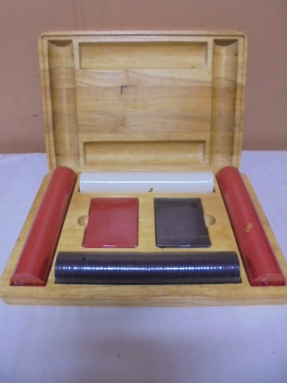 Poker Set in Wooden Case