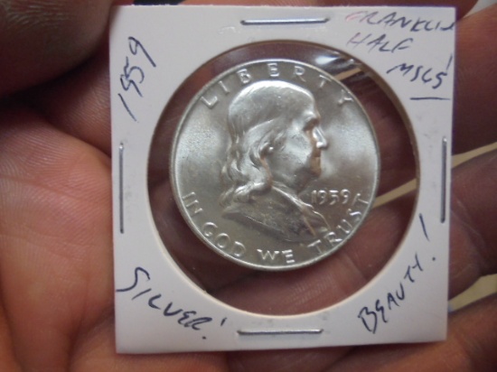 1959 Silver Franklin Half Dollar