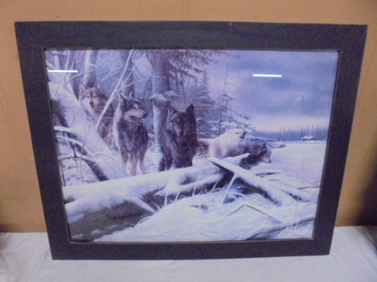 Beautiful Framed Wolf Print