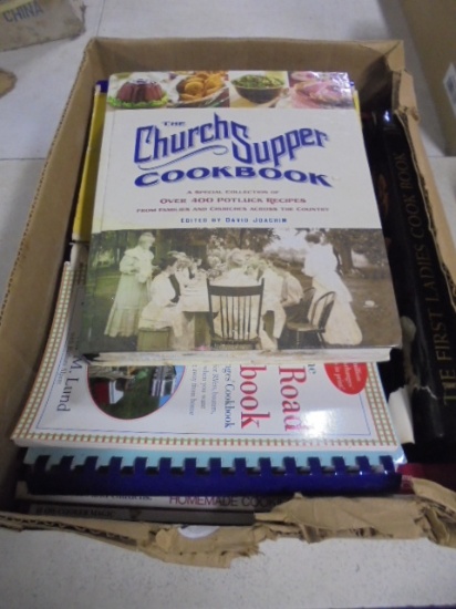 Large Box of Assorted Cookbooks