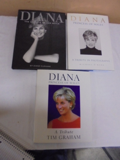 Group of 3 Princess Diana Coffee Table Books