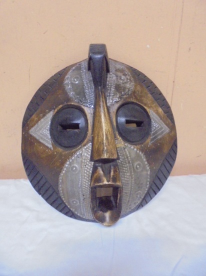 Hand Carved Traditional African Mask From Ghana
