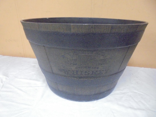 Round Composite Whiskey Barrel Planter