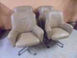Set of 4 Rolling Kitchen Chairs