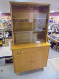 Beautiful Vintae MCM Brickwede Glass Front Hutch