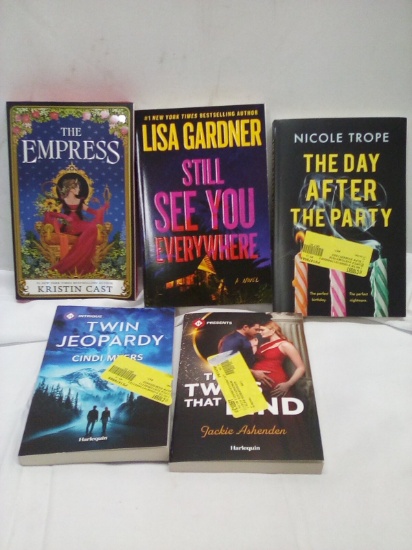 Qty 5 Adult Novels