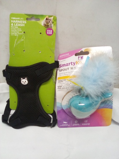 Cat Harness/ Smarty Kat Spout N Spin Cat Toy