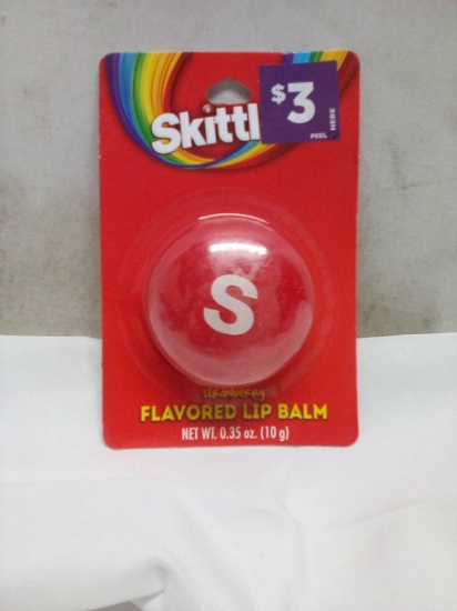 Single 0.35oz Strawberry Skittles Flavored Lip Balm