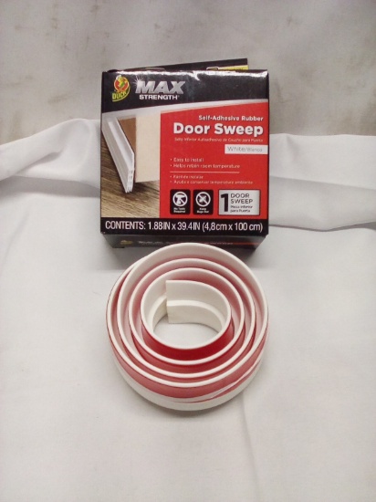 Self Adhesive Rubber Door Sweep White 1.88” x 39.4”