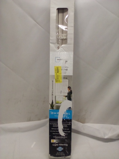1”Cordless Blind 29” x 64” Light Filtering White