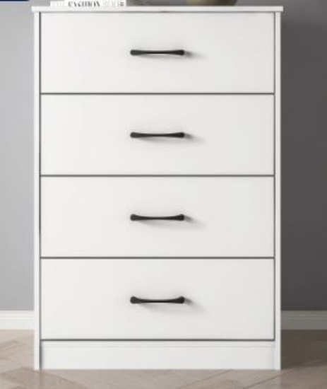 Mainstays 40.19”x27.75”x16.69” White 4-Drawer Dresser- MSRP $158.99