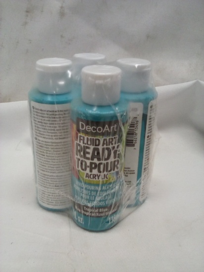 Qty 4 Deco Art  Fluid Art Ready to Pour Acrylic-49 Cotton Avenue