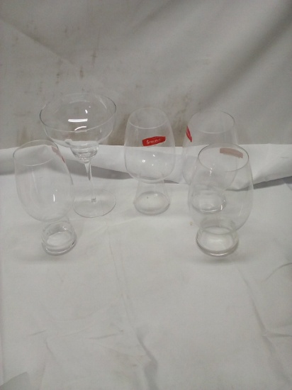 Margarita Glass, stout beer glasses x4