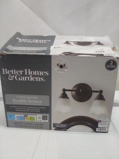 Better Homes&Gardens Oil-Rubbed Bronze Finish Double Sconce- No Casings