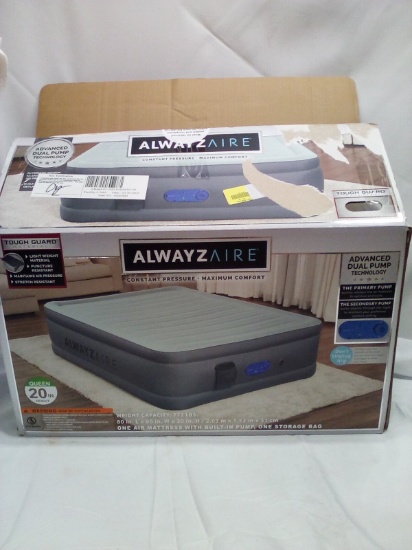 Always Aire 20” Queen Advanced Dual Pump Technology Air Mattress