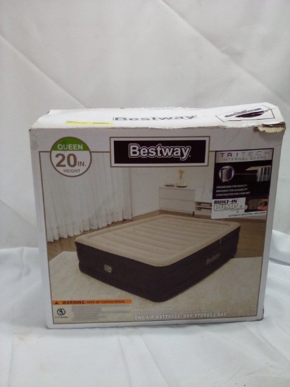 Bestway 20” Queen Size Air Mattress w/ Built-in Pump