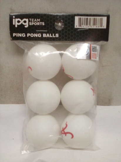 6 Pack of ipgTeamSports Alabama Ping Pong Balls