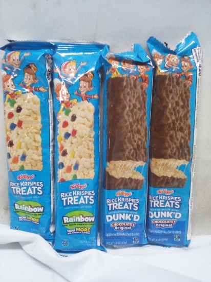 Qty 4 Rice Krispies Treats Rainbow/ Dunk’d
