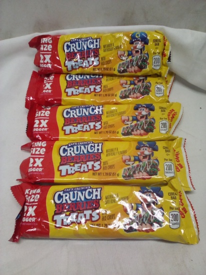 Qty 5 Cap’n Crunch’s Crunch Berries Treats King Size