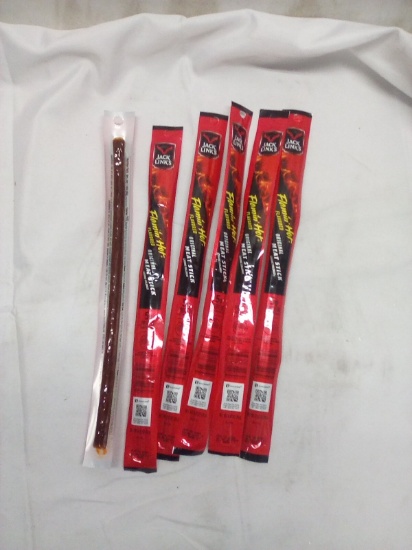 Qty 6 Jack Link’s Flaming Hot Meat Sticks