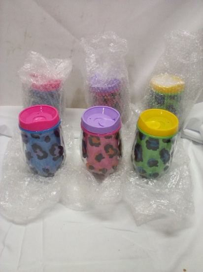 Lot of 6 Assorted Color BLUSH Brand Travel Tumblers