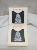 Qty 2 Slate Coaster Set of 4 Assorted Designs