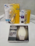 LED Ceiling Fan Light 2pk/ LED T6 Lamp Bulb/ White Filament B10 4ct
