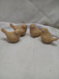Qty 4 Ceramic Bird Decor