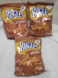 Lot of 3 Bugles Caramel Corn Snacks 3.5oz Snack Bags