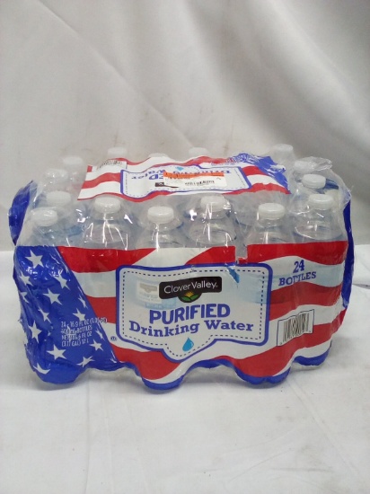 Full Case of 24 Clover Valley Purified Drinking Water