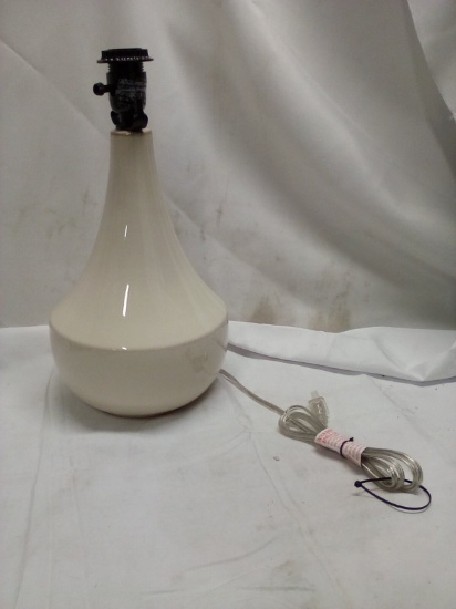 16” Cream/Off-White Ceramic Lamp Base