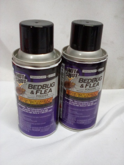 Pair of Hot Shot Bed Bug and Flea Fogger Sprays