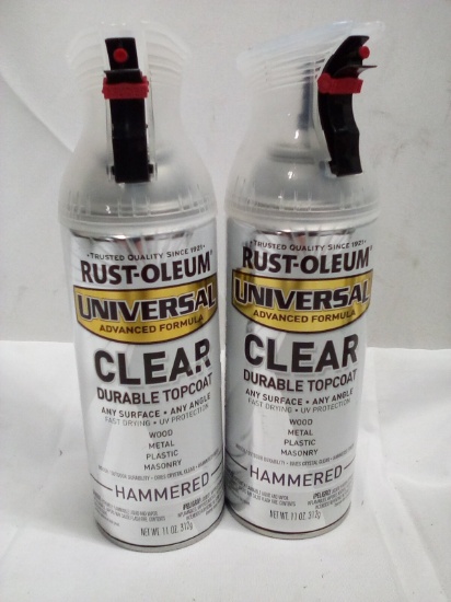 2 Rust-Oleum Universal 11oz Clear Durable Topcoat Sprays