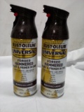 Qty 2 Rustoleum Forged Hammered Paint+ Primer Burnished Amber