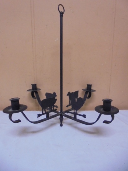 Iron Farm House Hanging Candle Holder