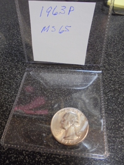 1963 P Mint Silver Washington Quarters