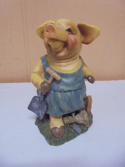 Farmer's Wife Pig Statue