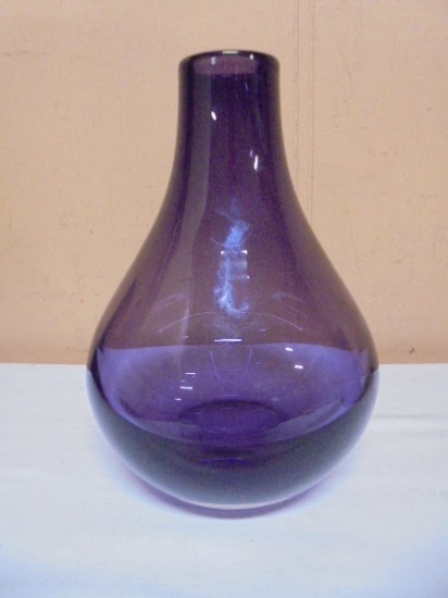 Beautiful Amethyst Heavy Glass Vase