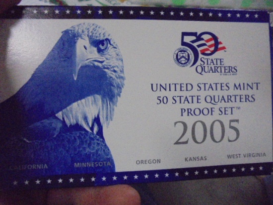 2005 US Mint 50 State Quarters Proof Set