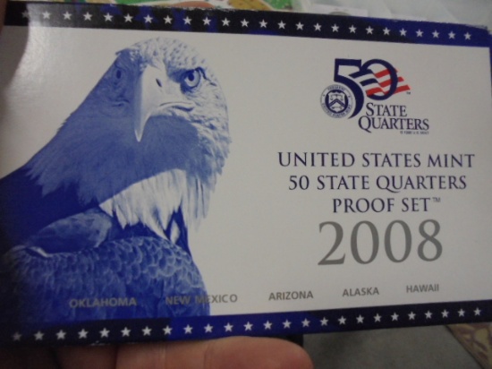 2008 US Mint 50 State Quarters Proof Set