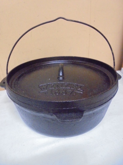 Wenzel 1887 Cast Iron Dutch Oven w/ Lid