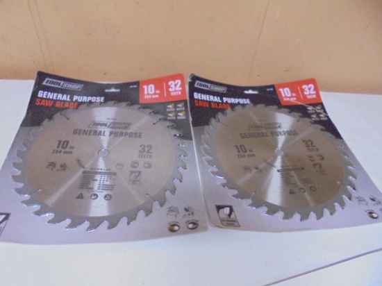 2 Brand New 10in 32 Tooth General Purpose Saw Blades