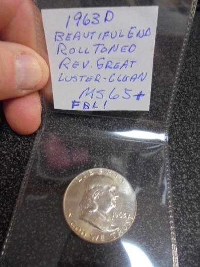 1963 D Mint Silver Franklin Half Dollar
